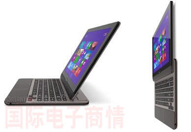 東芝的新產(chǎn)品可將鍵盤(pán)滑動(dòng)到LCD下方，讓筆電變身平板